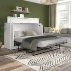 Cama tipo gabinete Queen de 75W con colchón