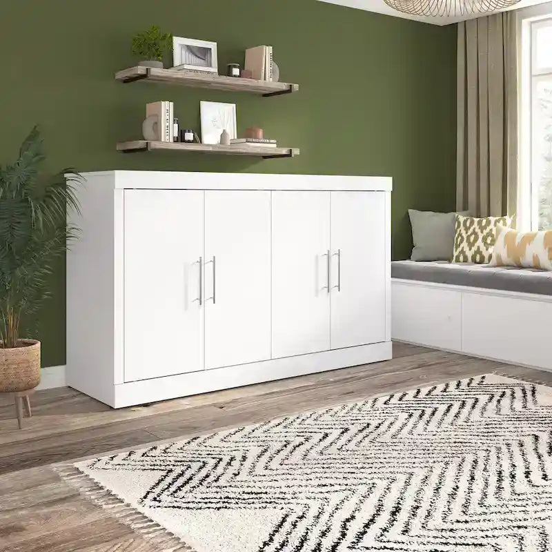 Cama tipo gabinete Queen de 75W con colchón