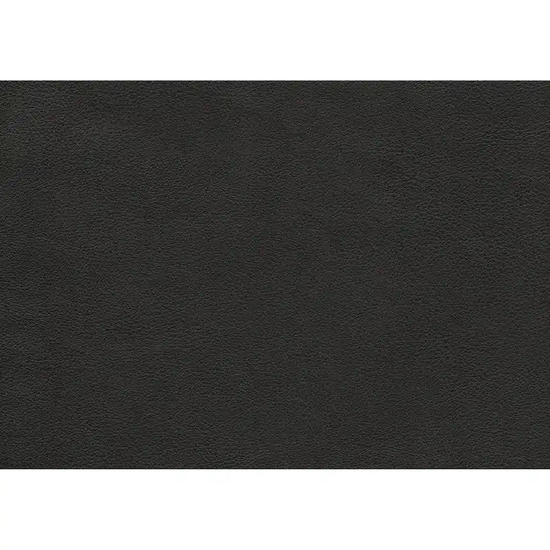Otomana de 27 pulgadas, piel flor y piel sintética gris oscuro, madera maciza