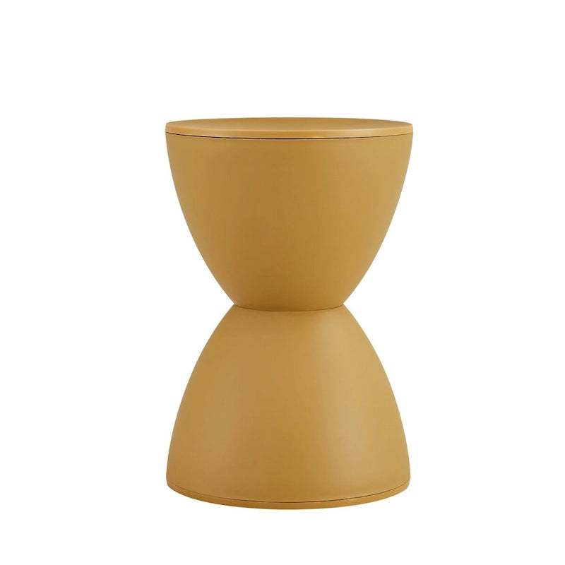 Taburete de tambor de plástico con forma de cintura – Mesa auxiliar ligera para casa u oficina