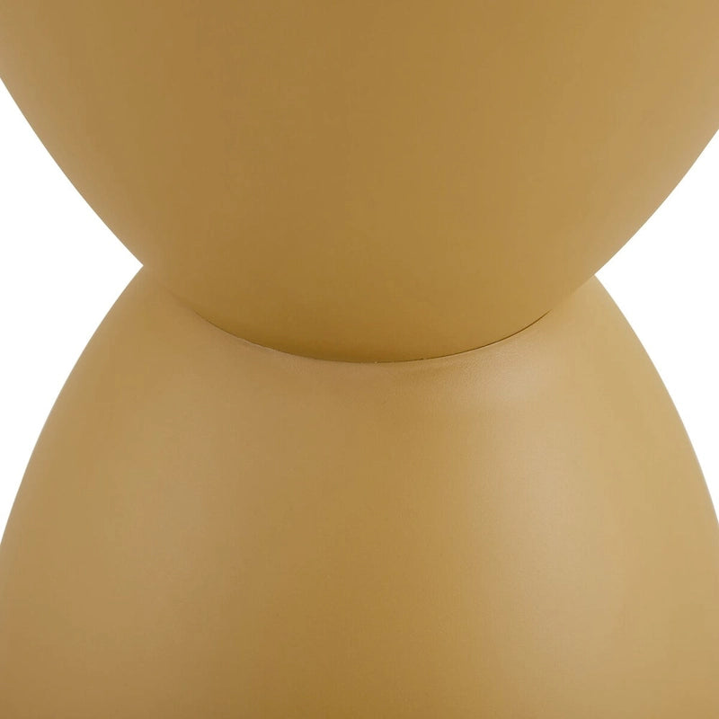 Taburete de tambor de plástico con forma de cintura – Mesa auxiliar ligera para casa u oficina