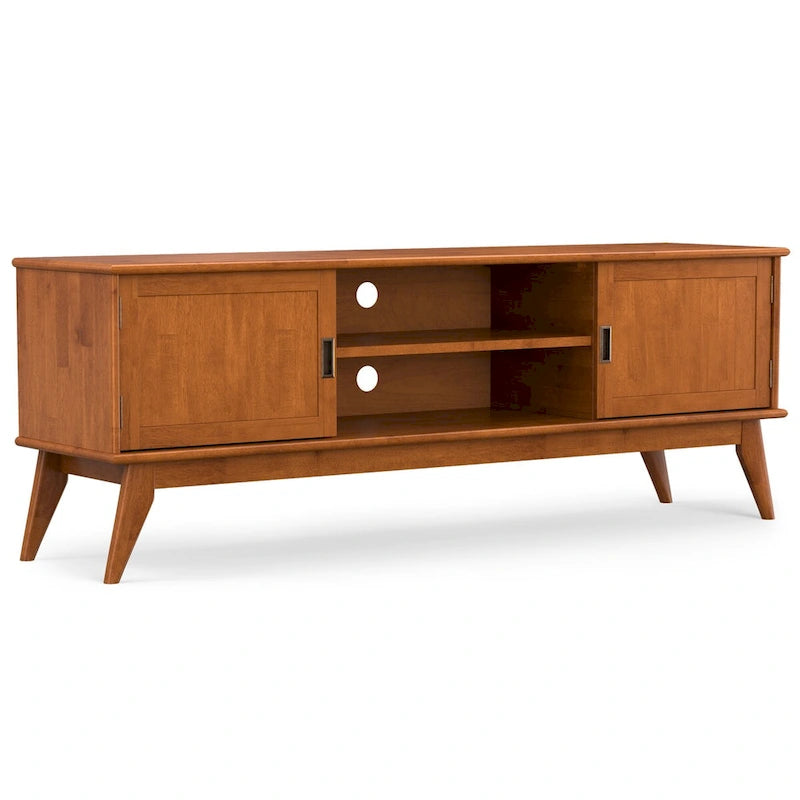 Mueble de TV/Multimedia Moderno de Mediados de Siglo Tierney de 72 Pulgadas de Ancho en Marrón Teca